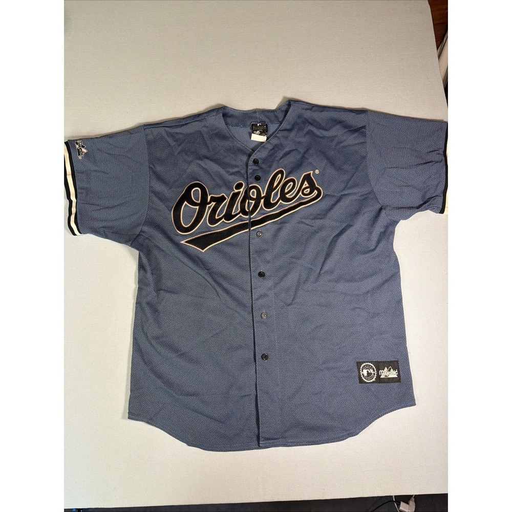 RARE - Vintage - Majestic -Baltimore Orioles - Blue / Gray Mesh Jersey - Size XL